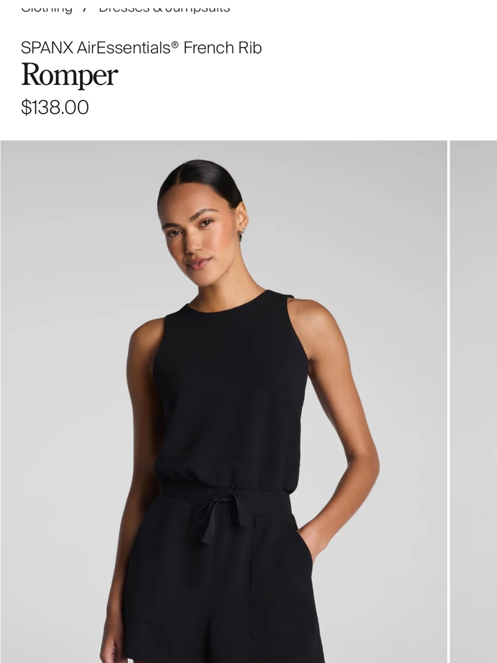 SPANX air essentials French rib romper